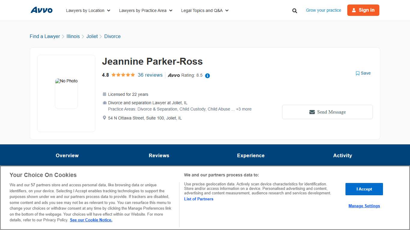 Jeannine Parker-Ross Profile - Joliet, IL Divorce Lawyer