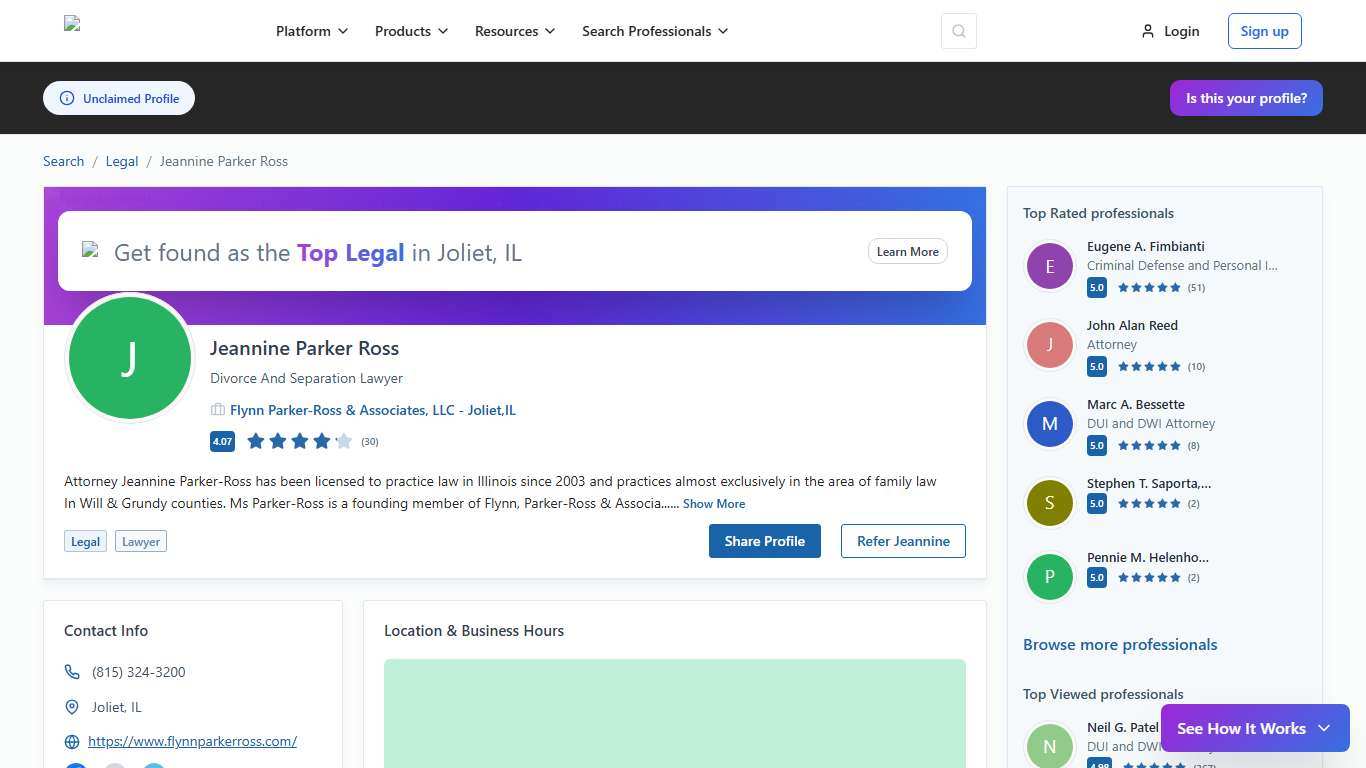 Jeannine Parker Ross, Divorce And Separation Lawyer - Legal Professional in Joliet, Illinois