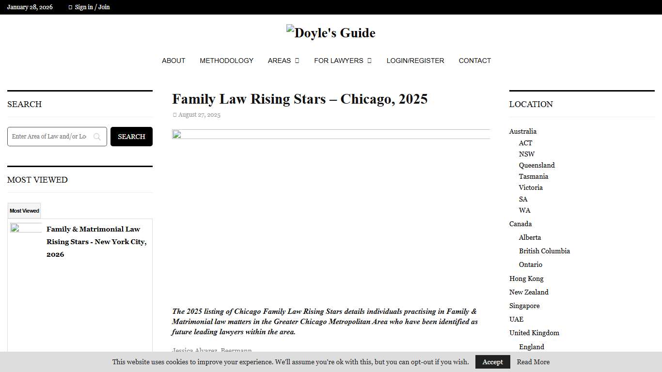 Family Law Rising Stars - Chicago, 2025 - Doyle's Guide